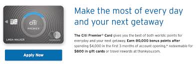 Citi thankyou rewards is the bank loyalty program offered by citi. Citi Premier Card Review 2021 7 Update 80k Best Ever Offer Us Credit Card Guide