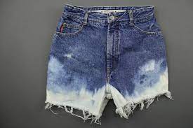 Care hand wash cold do not bleach hang or line dry. Vintage Women S Bongo Denim Jean Shorts Bleached Dist Gem