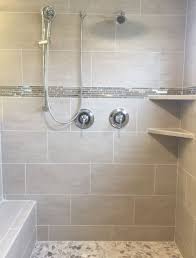 Without a solid foundation, everything that comes after will fail, and nowhere is this truer than in a shower installation. Invoke Sheer Glow 12x24 Wall Tile Installed Horizontal Brick Joint Endeavors Meditation Listello Strip Remodel Bedroom Shower Wall Tile Bathroom Shower Walls