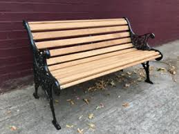 Wrought iron table and chairs 1. Cast Iron Oak Garden Bench Ebay