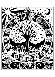 Coloring books aren't just for kids: Tree Coloring Pages For Adults