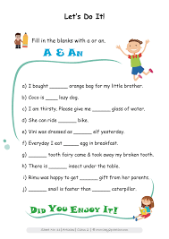 A systematic approach goes a long way in ensuring success. English Grammar Worksheets I Grade 2 Articles Key2practice Workbooks