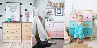 Un espace cocooning, où s'épanouir et grandir. Ikea Hack 14 Idees Pour Customiser Une Commode D Enfant Marie Claire
