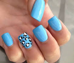 Cheetah Print Nails Cheetah Nails Blue White Black Blue And White Nails Fall Acrylic Nails Nails