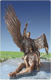 Statue Is Based On A Picture Of St Michael Cradling A Deceased Fallen Officer Law Enforcement Police Wife Life