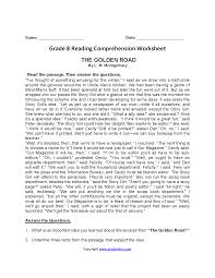 If readers can read the words but do not understand or connect to what they are reading, they are not really reading. The Golden Road Eighth Grade Reading Worksheets Reading Worksheets Reading Comprehension Worksheets Reading Comprehension