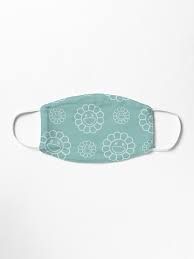 Hobicore Hobi Flower Pattern Green Jhope Smile Murakami Mask By Fandangirl In 2020 Flower Patterns Easy Face Mask Diy Murakami