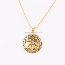 Source N0526 Huilin Jewelry Vintage Gold Plated Medieval Money AGLA Success  Amulet Necklace on m.alibaba.com