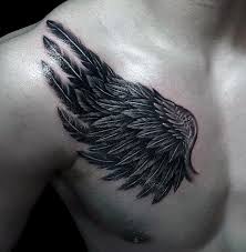 This representation of angels as winged people is what led to the development of the wings tattoo. Mens Angel Wings Chest Tattoo Novocom Top