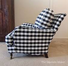 Black And White Buffalo Check Chair Covers Beautiful Buffalo Check Slipcover Slipcovers Dining Room Chairs Furniture
