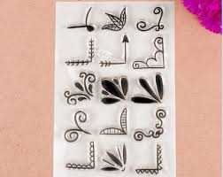 Corner Design Transparent Clear Rubber Stamp Seal Paper Craft Scrapbooking Decoration Card Making Collage Craft Diy Card Making Kids Card Making Crafts Crafts
