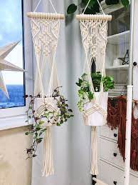 Macrame Plant Hanger Macrame Cotton Boho Planter Hygge Etsy Macrame Plant Hanger Patterns Macrame Plant Hanger Macrame Plant Hangers