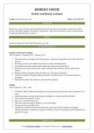 dentist resume samples qwikresume
