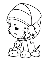 Print free animal coloring pages. Christmas Coloring Pages Of A Dog Coloring Home
