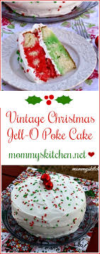 Use the handle of a wooden spoon (or something of similar diameter) to poke holes in the cake. Mommy S Kitchen Vintage Christmas Jell O Poke Cake
