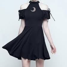 Japanese Harajuku Black Collared Crescent Moon Dress Sd01792 Syndrome Cute Kawaii Harajuku Street Fashion In 2020 Harajuku Fashion Street Fashion Harajuku Fashion