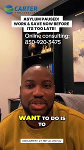 Asylum Paused! Work & Save Now Before Its Too Late!, Book your consultation  today!, https://www.carterimmigrationconsulting.com, #asylumking #asylum  #ImmigrationFAQs #USCIS #asylumhelp ...