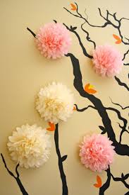 Black And White Cherry Blossom Wall Art Apartment Cool 3d Wall Murals To Get Fresh Home Nuance Cool Flower Cherry Blossom 3d Wall Mural Baby Nurs Paper Pom Poms Tissue Paper Pom Poms Paper Wall Art