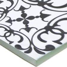 Gedreht ergeben ein in sich geschlossenes motiv.) farben: Glasmosaik Fliesen Starlite Retro Schwarz Weiss 98