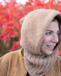 Thank you for your warm welcome to Hoodola, a basic hooded cowl pattern! I  can't wait to see yours! You can knit Hoodola in DK, Worsted or Aran weight  yarn depending on