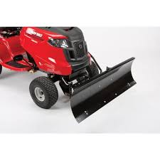 We purchased several attachments for the mower including a tiller, a snow plow blade. Mtd Genuine Factory Parts 46 In Heavy Duty All Season Plow For Mtd Manufactured Riding Lawn Mowers 2001 And After 19a30017oem The Home Depot
