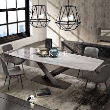 European Style Rectangle Marble Dining Table Ekar Furniture In 2020 Dining Table Marble Dining Room Table Marble Marble Dining