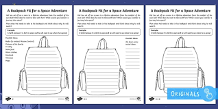 Tips for packing your backpack comfortably. Back To Earth With A Bump Packing A Backpack Worksheet Worksheets