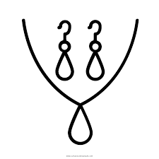 Pearl necklace coloring page coloring book. Jewelry Coloring Page Ultra Coloring Pages