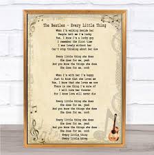 Misheard lyrics (also known as mondegreens) are instances of when a song lyric can't be understood, and the mind substitues a new word for you. Amazon Com Every Little Thing Song Lyric Quote Print Office Products
