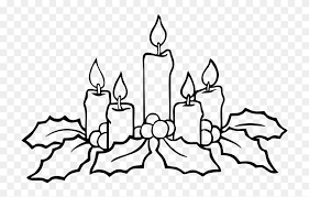 Transparent Advent Clip Art Christmas Candles Clipart Black And White Png Download 5208262 Pinclipart