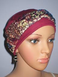 Patterned chemo hat sets