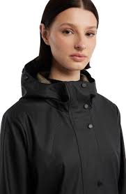 HUNTER Rubberized Waterproof Rain Jacket in Black