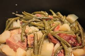 Add the hot beef stock and onion, bring to a boil; Southern Green Beans And Potatoes I Heart Recipes