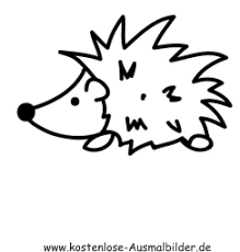 Ausmalbild Einfacher Igel Zum Ausdrucken