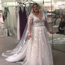 Illusion Sleeve Plunging Plus Size Wedding Dress David S Bridal Plus Wedding Dresses Winter Wedding Dress Wedding Dresses