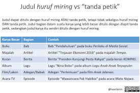 Garis vertikal sama sekali tidak diperbolehkan. Ivan Lanin On Twitter Ada Judul Yg Ditulis Dng Huruf Miring Dan Ada Pula Yg Diapit Tanda Petik Baca Https T Co Caalhpnfvz Https T Co 6kcuuojd0g