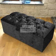 Get 5% in rewards with club o! Fiona Diamonte Crushed Velvet Upholstered Ottoman Storage Box And Stool Guaranteed Cheapest Free Fast Delivery