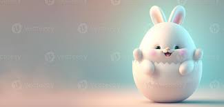 3D Render of Cute Fluffy Chubby Bunny Character Inside Half Egg On Glossy  Gradient Background. Happy Easter Day Concept. 24074602 Stock Photo at  Vecteezy