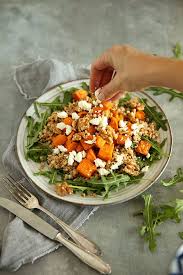 Susskartoffel Gerste Salat In 2020 Susskartoffel Salat Gerste Rezept Salat