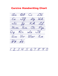 cursive handwriting chart free download