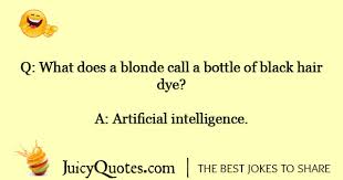 One day, she decided to get a makeover, so she cut and dyed her hair. Hair Joke 6 With Picture