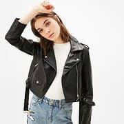 Shop At Bershka And We Ll Reveal Where In Spain You Should Vacation Leather Jackets Women Leather Jacket Girl Bershka Outfit