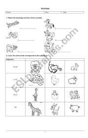 English Worksheets Animals And Habitats