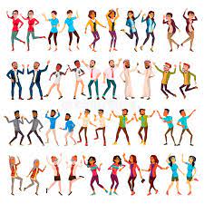 This fun, upbeat dance move works well with house music. Dancing People Set Vector Celebrating Dances Dancing People Moves Holiday Vacation Party People Listening To Music Stock Vector Illustration Of Female Male 123739360