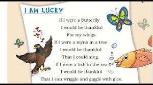 Animation for standard 1 st. Ncert Solutions For Class 2 English Unit 2 Poem I Am Lucky Cute766