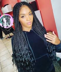 Black And Burgundy Bohemian Box Braids Bohemian Box Braids Waist Length Plain No Extra Curls Effortlessbeauty1 Thank You For Coming Queen Box Braids Blonde Box Braids Box Braids Hairstyles