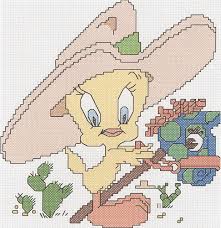 Tweety Bird Cross Stitch Pattern Looney Tunes Tweety Bird Cross Stitch Pattern Cross Stitch Fairy Cross Stitch Stitch Patterns