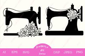 You can copy, modify, distribute and perform the work, even for commercial purposes, all without asking permission. Floral Sewing Machine Silhouette Graphic By Anastasiyaartdesign Creative Fabrica