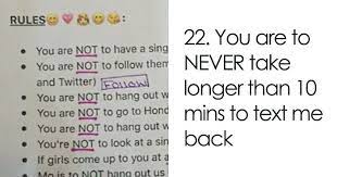 Well we don't want to be your mom and make you do these things. Scary Girlfriend Set 22 Rules For Her Boyfriend So The Internet Gave Him Some Surprising Advice Bored Panda