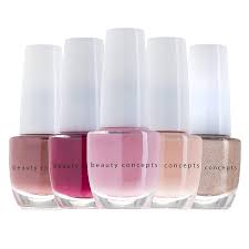 Amazon Com Beauty Concepts Nail Polish Collection 5 Assorted Nail Color Shades Includes Light To Dark Pinks And Bronze Glitter Beauty Personal Care